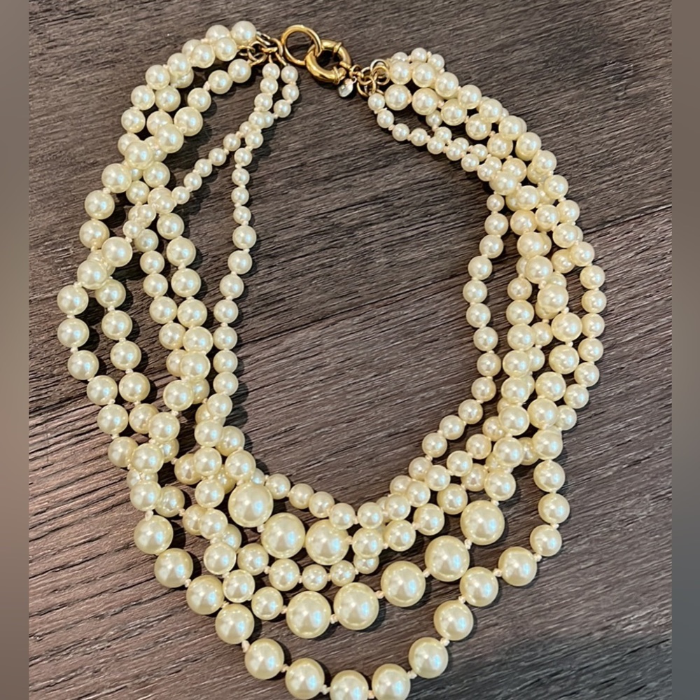 J. Crew multi layered Pearl necklace